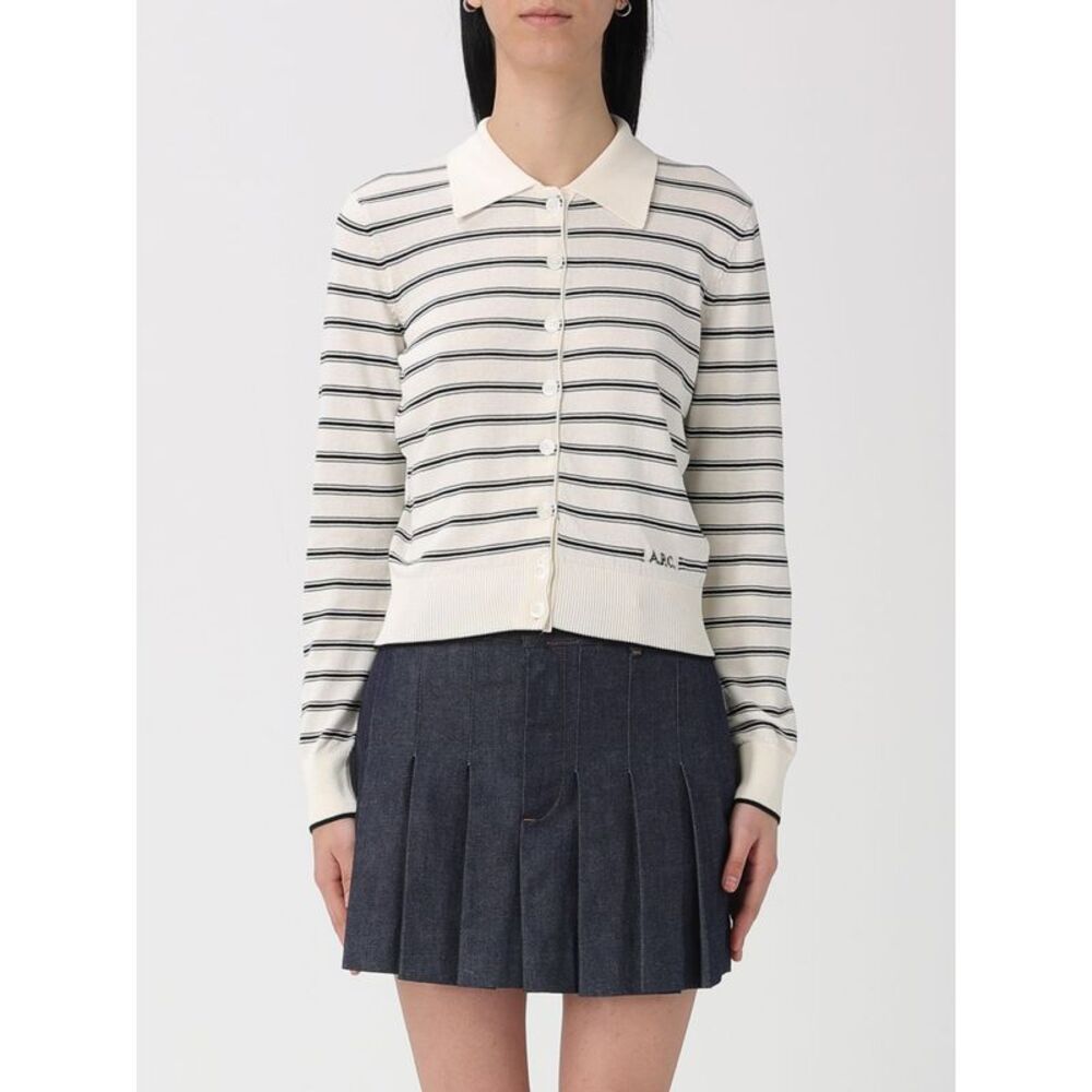 A.P.C. Women Striped Cotton Cardigan A.P.C.
